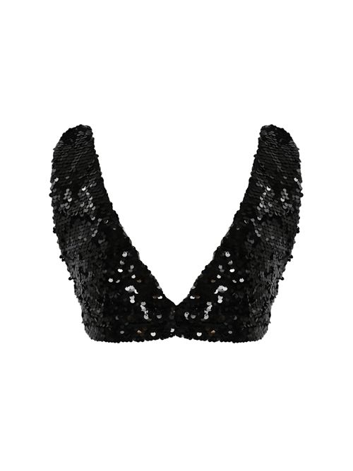 Top con paillettes nero Philosophy di Lorenzo Serafini | A0803 7250555